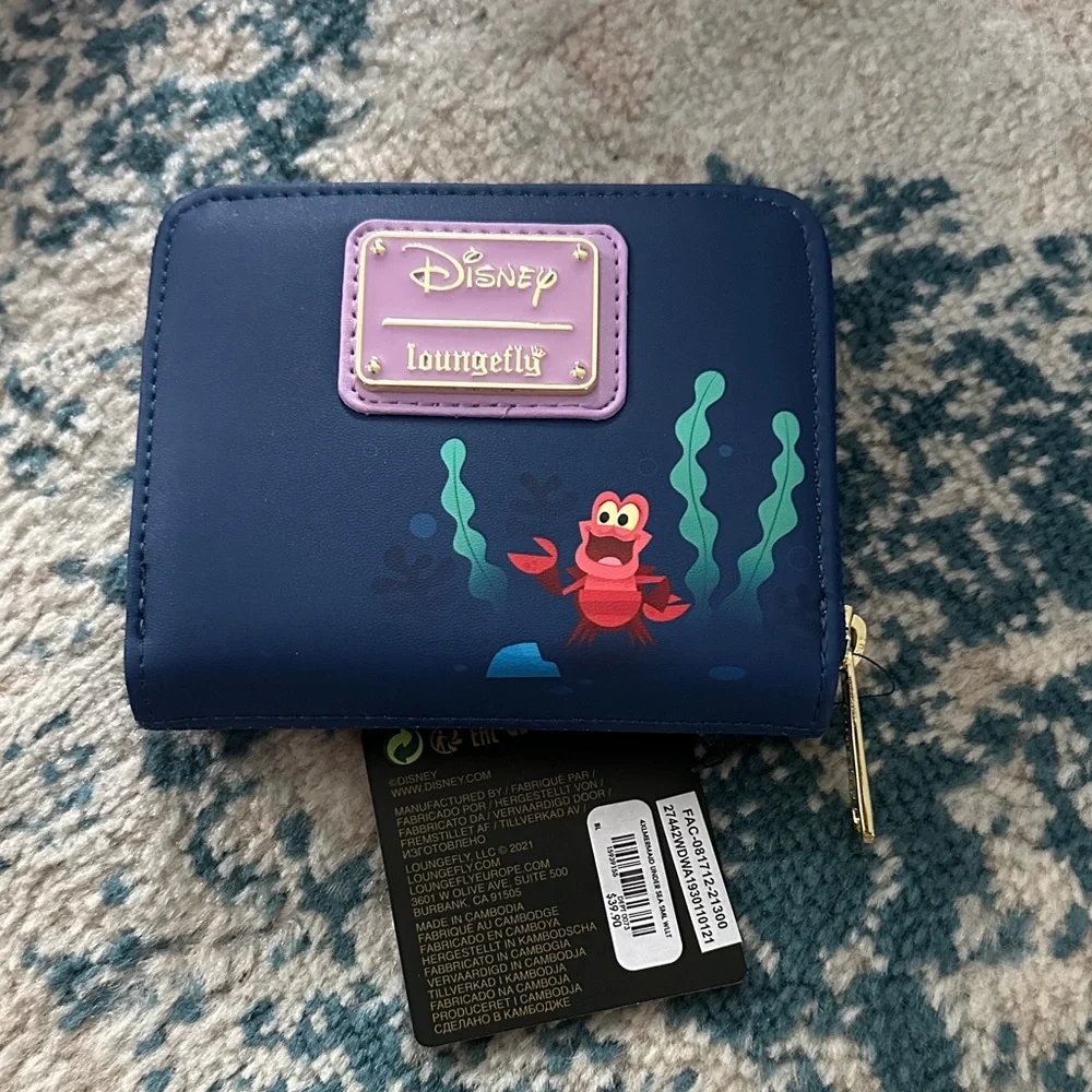 Disney Princess Ariel  Under Sea Navy Blue Wallet NWT